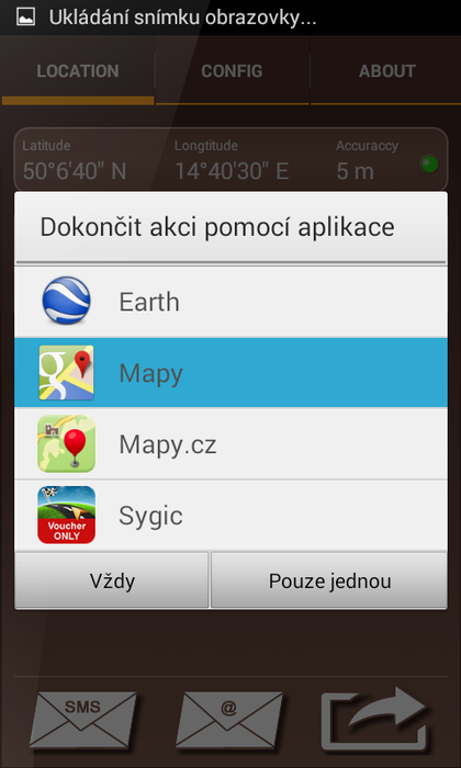 Open in map app